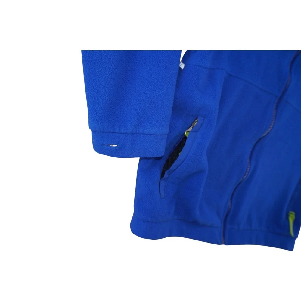 Patagonia Kids L Synchilla Fleece Jacket Blue Full Zip Boys Girls 12 USA Made